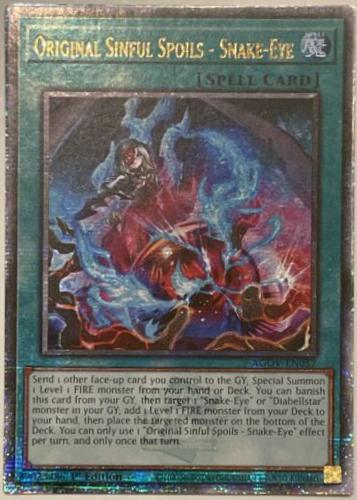 Original Sinful Spoils - Snake-Eye [Quarter Century Secret Rare] AGOV-EN057
