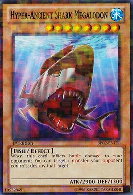 Hyper-Ancient Shark Megalodon [Mosaic Rare 1st Edition] BP02-EN121