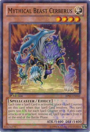 Mythical Beast Cerberus [Mosaic Rare 1st Edition] BP02-EN042