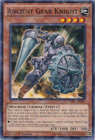 Ancient Gear Knight [Shatterfoil Rare 1st Edition] BP03-EN033