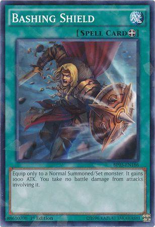 Bashing Shield [Shatterfoil Rare 1st Edition] BP03-EN186