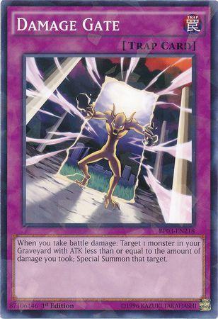 Damage Gate [Shatterfoil Rare 1st Edition] BP03-EN218