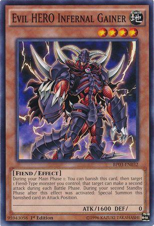 Evil HERO Infernal Gainer [1st Edition] BP03-EN032