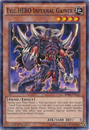 Evil HERO Infernal Gainer [Shatterfoil Rare 1st Edition] BP03-EN032