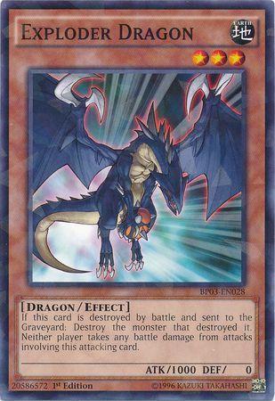 Exploder Dragon [Shatterfoil Rare 1st Edition] BP03-EN028