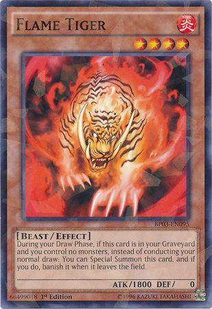 Flame Tiger [Shatterfoil Rare 1st Edition] BP03-EN095