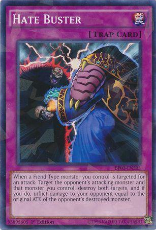 Hate Buster [Shatterfoil Rare 1st Edition] BP03-EN205