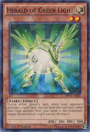 Herald of Green Light [Shatterfoil Rare 1st Edition] BP03-EN022