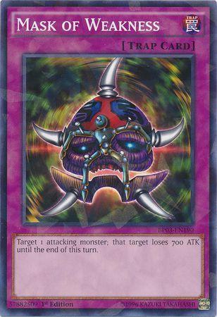 Mask of Weakness [Shatterfoil Rare 1st Edition] BP03-EN190