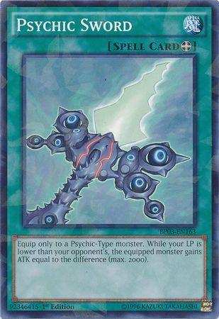 Psychic Sword [Shatterfoil Rare 1st Edition] BP03-EN163