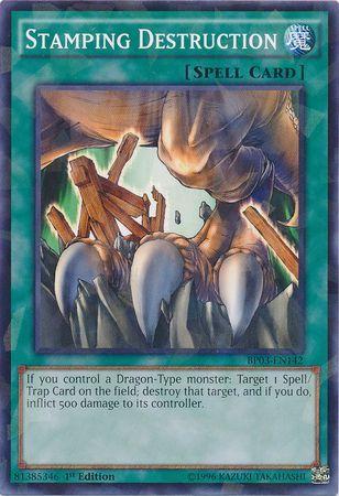 Stamping Destruction [Shatterfoil Rare 1st Edition] BP03-EN142