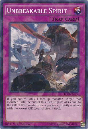 Unbreakable Spirit [Shatterfoil Rare 1st Edition] BP03-EN234