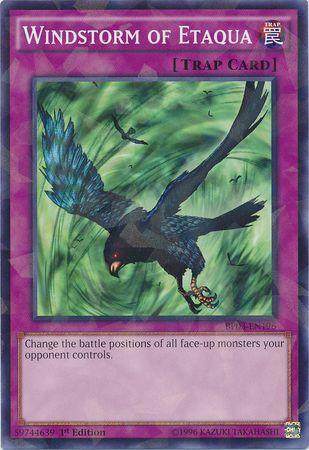 Windstorm of Etaqua [Shatterfoil Rare 1st Edition] BP03-EN196