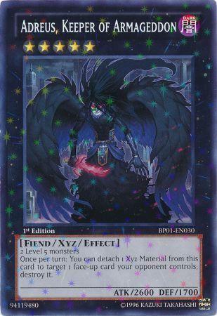 Adreus, Keeper of Armageddon [Starfoil Rare 1st Edition] BP01-EN030