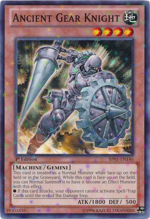 Ancient Gear Knight [Starfoil Rare 1st Edition] BP01-EN146