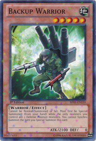 Backup Warrior [Starfoil Rare 1st Edition] BP01-EN159