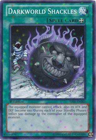 Darkworld Shackles [Starfoil Rare 1st Edition] BP01-EN083