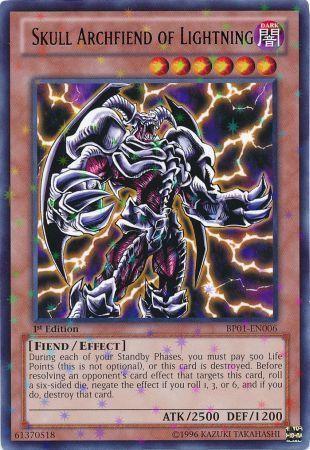 Skull Archfiend of Lightning [Starfoil Rare 1st Edition] BP01-EN006