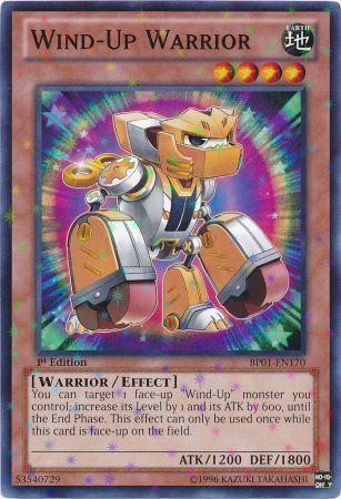 Wind-Up Warrior [Starfoil Rare 1st Edition] BP01-EN170