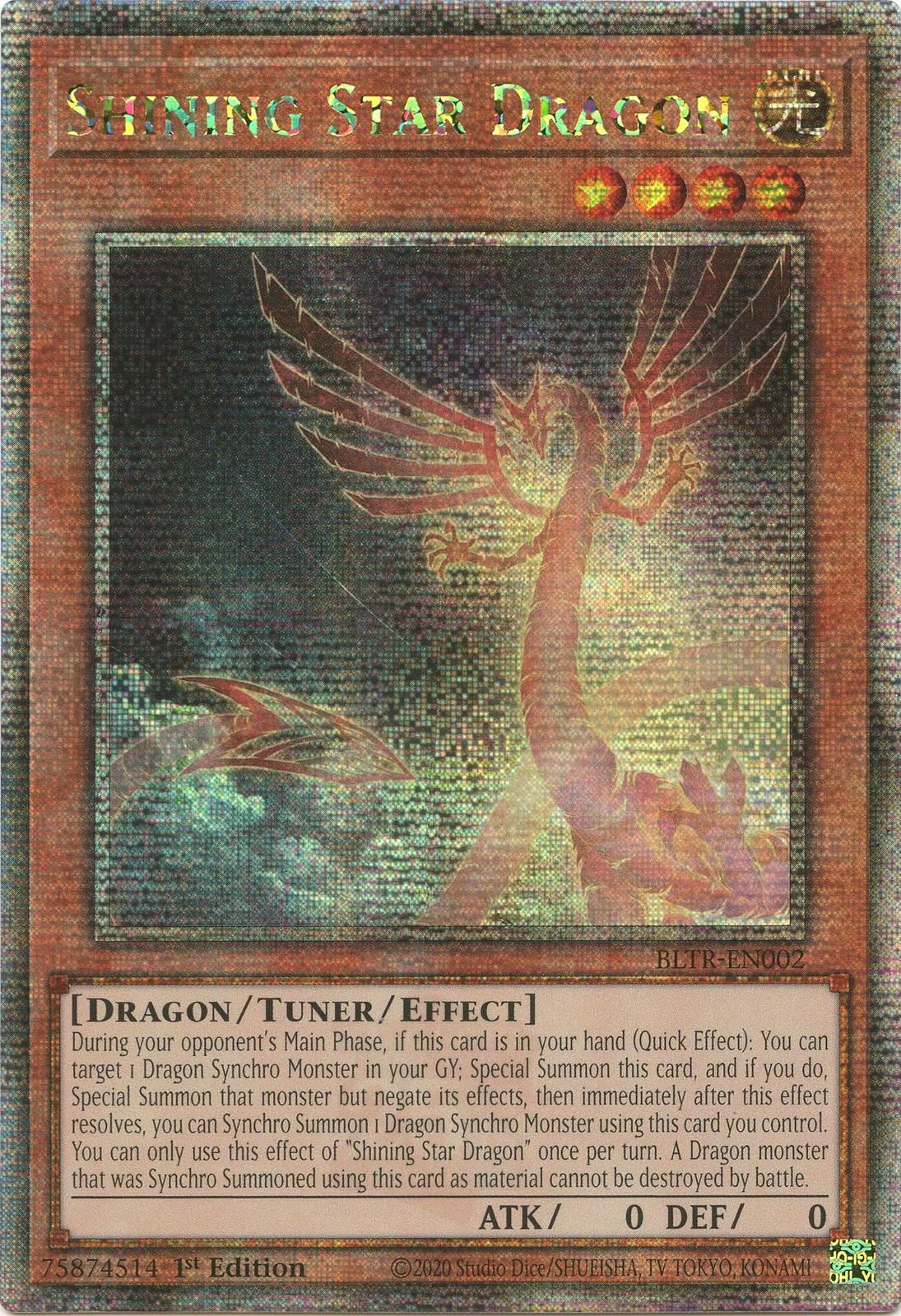 Shining Star Dragon [Quarter Century Secret Rare] BLTR-EN002