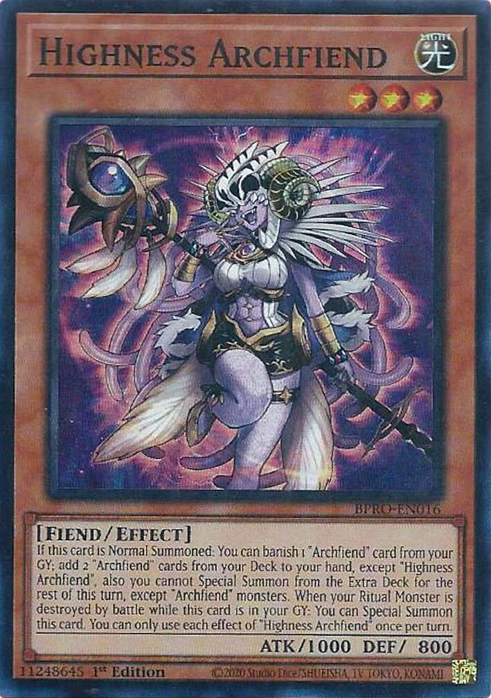 Highness Archfiend BPRO-EN016