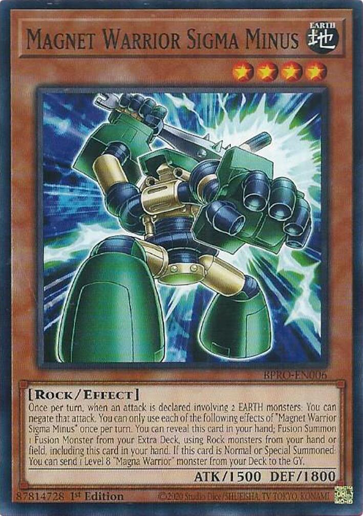 Magnet Warrior Sigma Minus BPRO-EN006