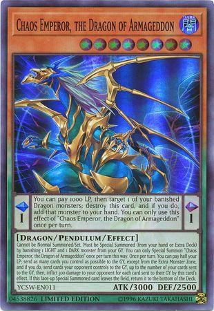 Chaos Emperor, the Dragon of Armageddon YCSW-EN011