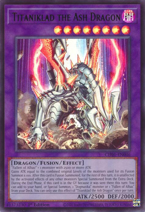 Titaniklad the Ash Dragon CH01-EN046