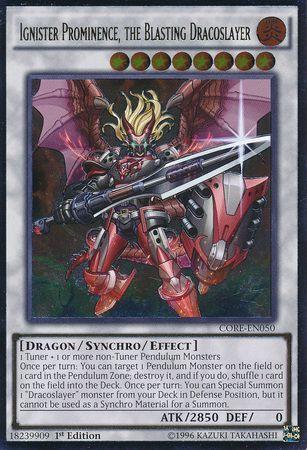 Ignister Prominence, the Blasting Dracoslayer [Ultimate Rare 1st Edition] CORE-EN050