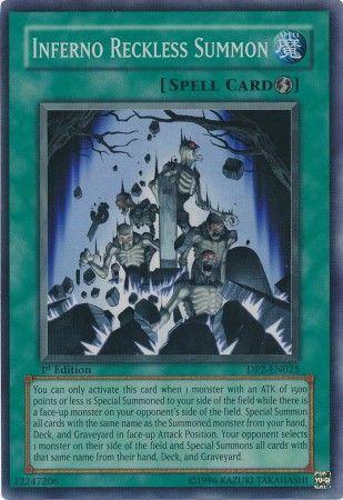 Inferno Reckless Summon [1st Edition] DP2-EN025