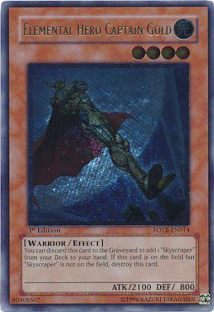 Elemental Hero Captain Gold [Ultimate Rare 1st Edition] FOTB-EN014
