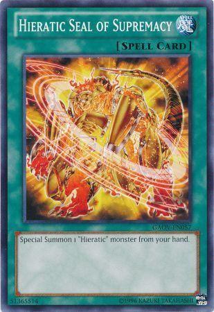 Hieratic Seal of Supremacy GAOV-EN057