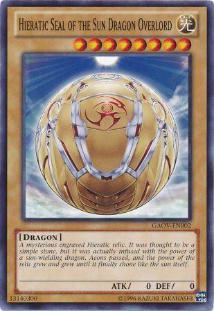 Hieratic Seal of the Sun Dragon Overlord GAOV-EN002