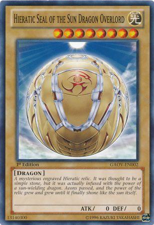 Hieratic Seal of the Sun Dragon Overlord [1st Edition] GAOV-EN002