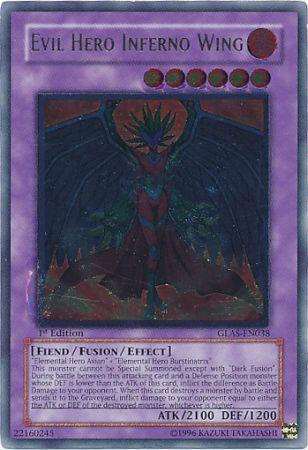 Evil HERO Inferno Wing  [Ultimate Rare 1st Edition] GLAS-EN038