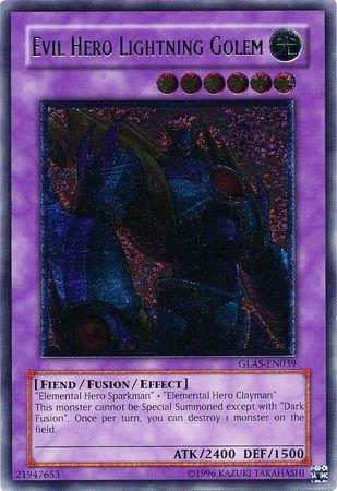 Evil HERO Lightning Golem  [Ultimate Rare] GLAS-EN039