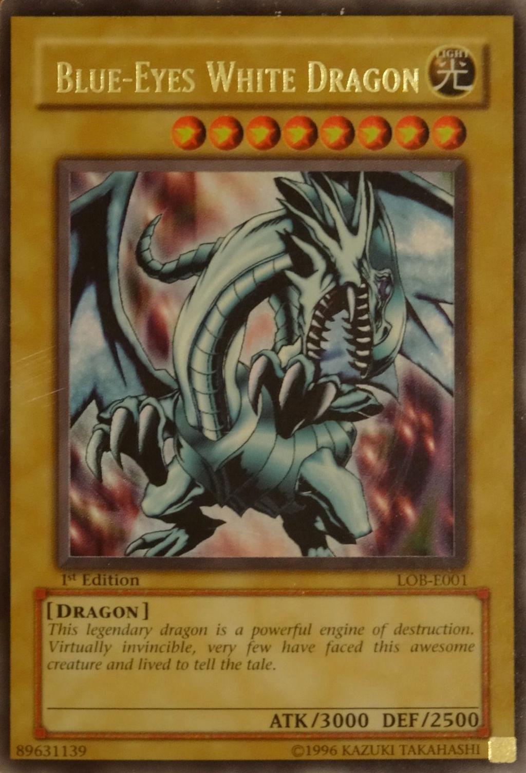 Blue-Eyes White Dragon [1st Edition] LOB-E001