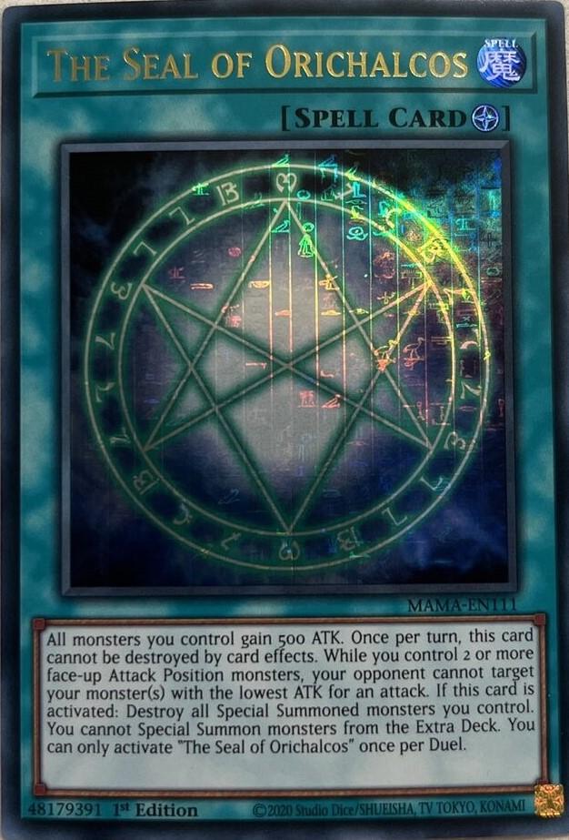 The Seal of Orichalcos [Ultra Pharaoh's Rare] MAMA-EN111