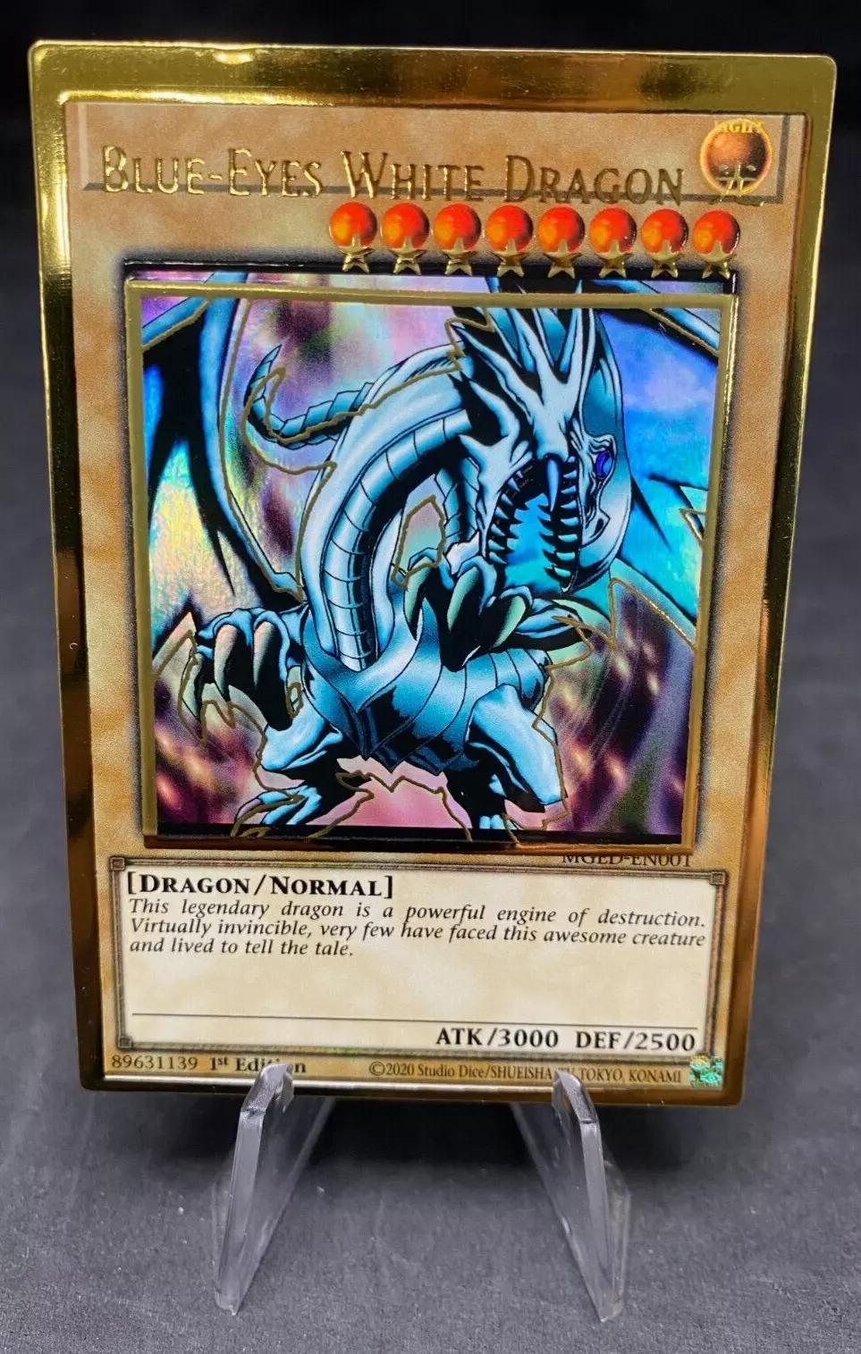 Blue-Eyes White Dragon [Misprint] MGED-EN001