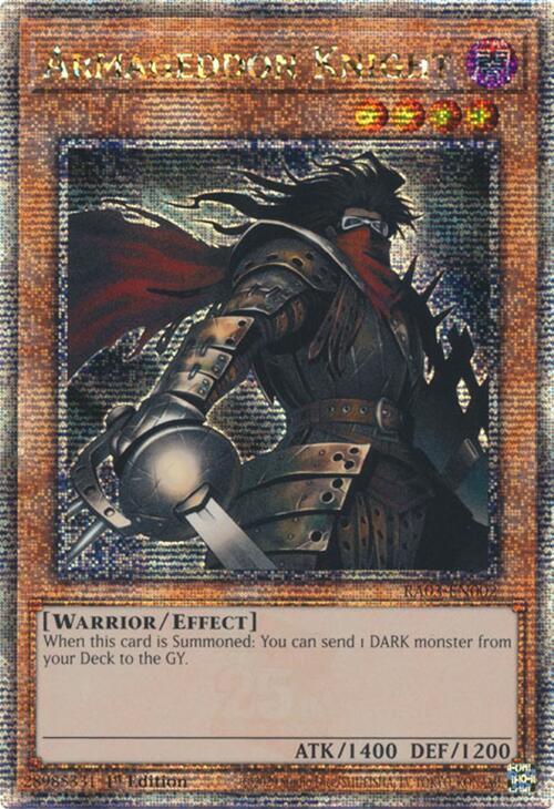 Armageddon Knight [Quarter Century Secret Rare] RA03-EN002