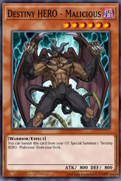 Destiny HERO - Malicious [Platinum Secret Rare] RA03-EN001
