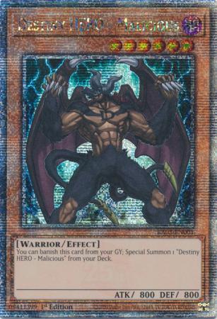 Destiny HERO - Malicious [Quarter Century Secret Rare] RA03-EN001