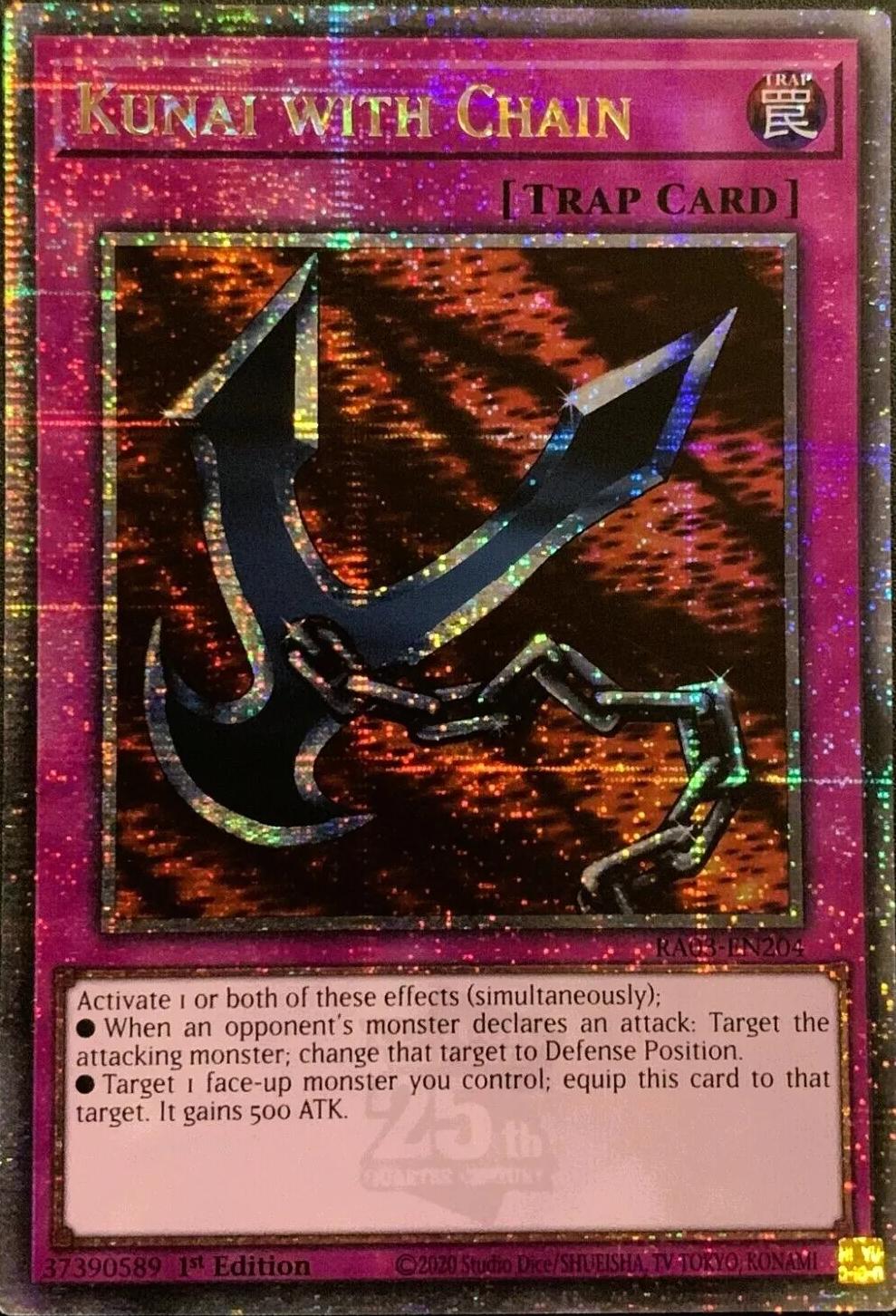 Kunai with Chain [Quarter Century Secret Rare] RA03-EN204