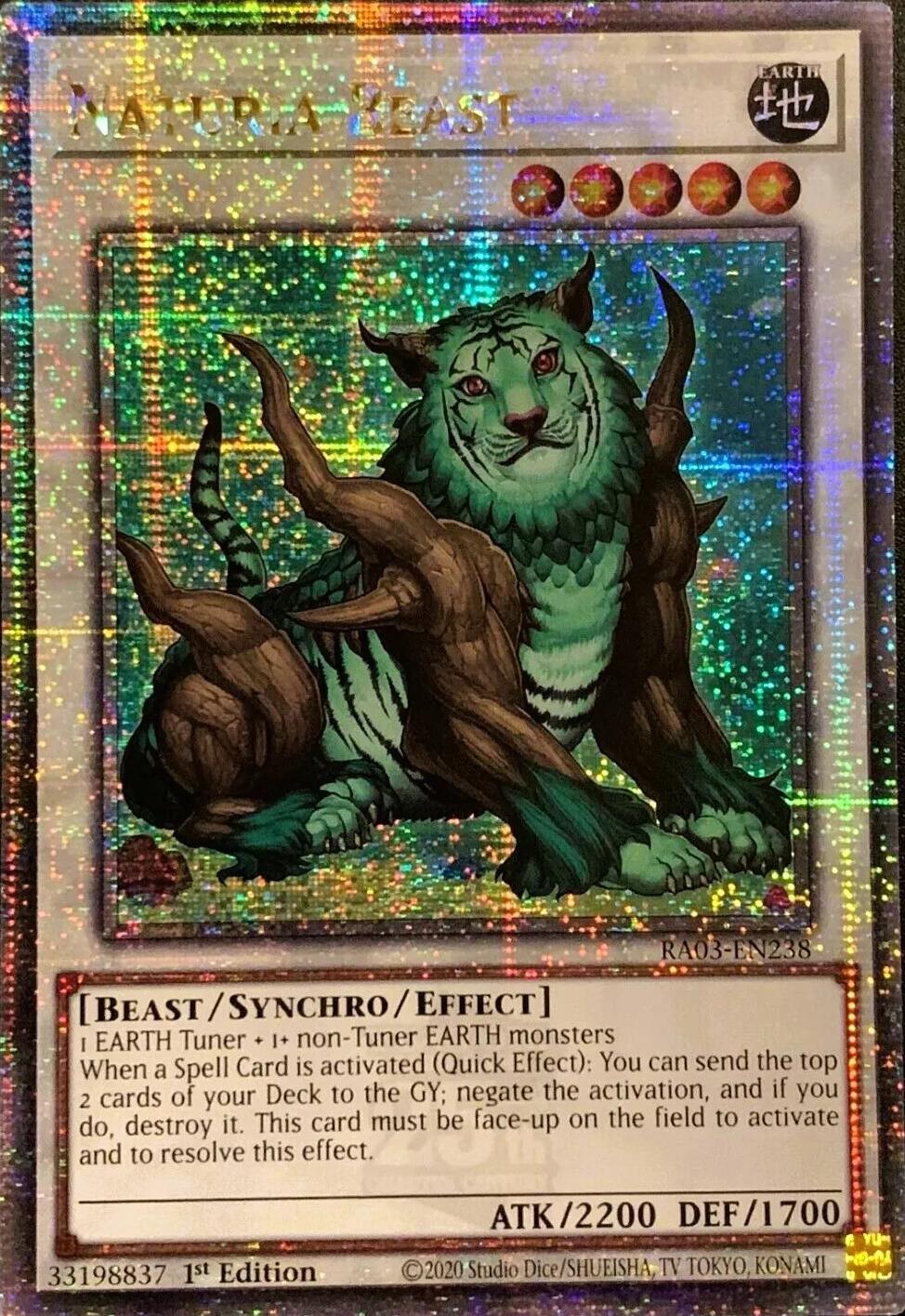 Naturia Beast [Quarter Century Secret Rare] RA03-EN238
