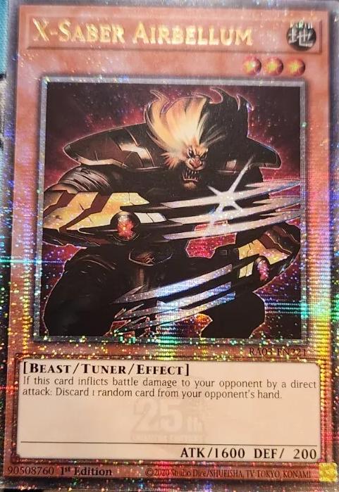 X-Saber Airbellum [Quarter Century Secret Rare] RA03-EN221