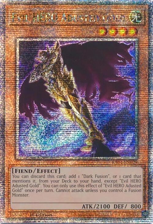 Evil HERO Adusted Gold [Quarter Century Secret Rare] RA04-EN029