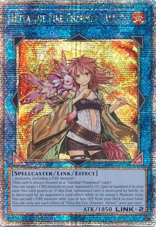Hiita the Fire Charmer, Ablaze [Quarter Century Secret Rare] RA04-EN074