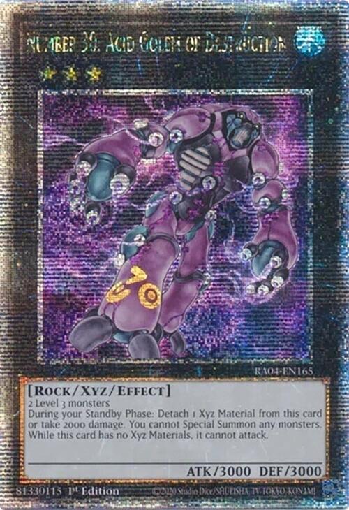 Number 30: Acid Golem of Destruction [Quarter Century Secret Rare] RA04-EN165