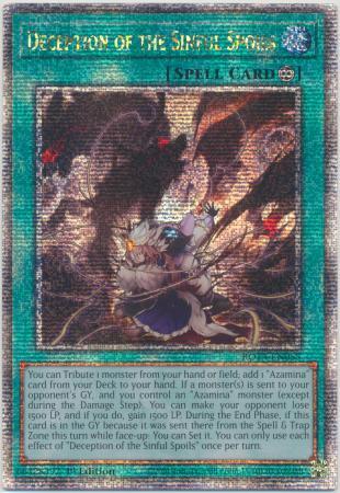 Deception of the Sinful Spoils [Quarter Century Secret Rare] ROTA-EN055