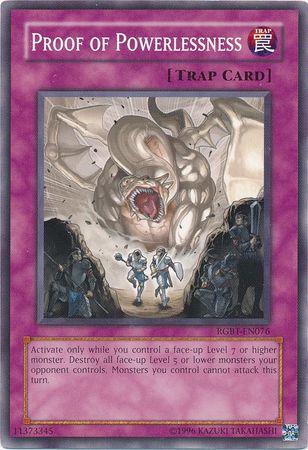 Proof of Powerlessness RGBT-EN076